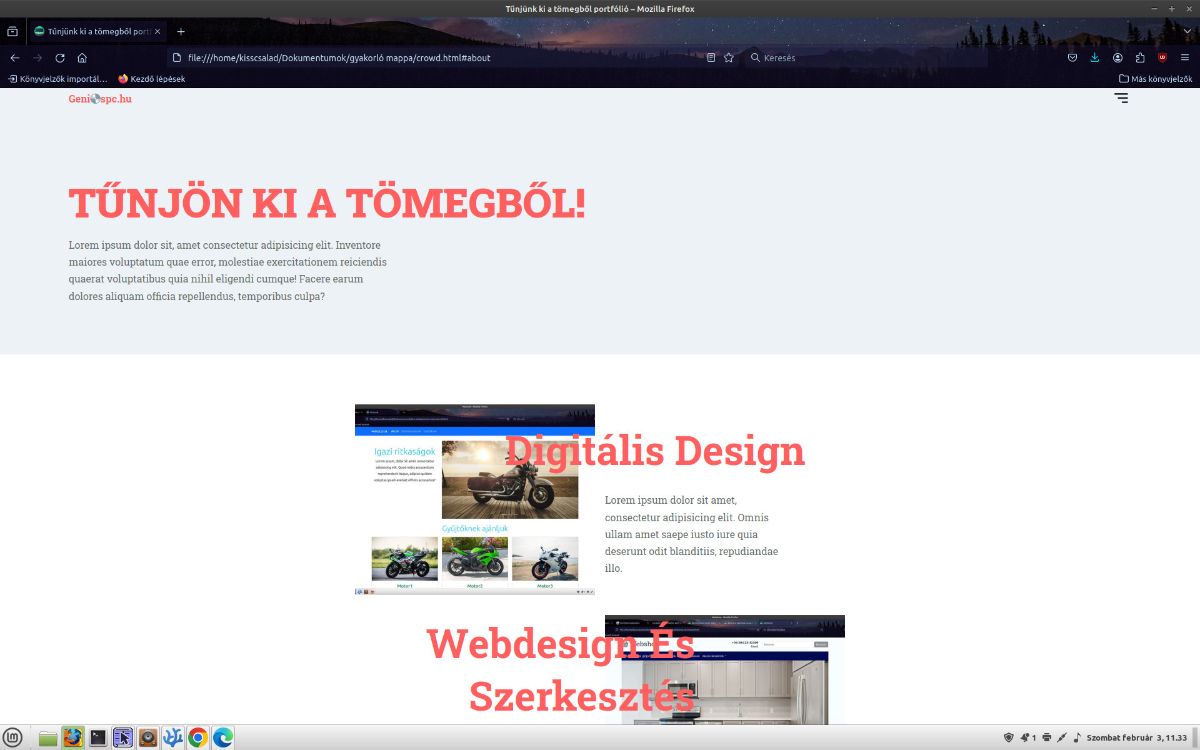 egyedi design oldal